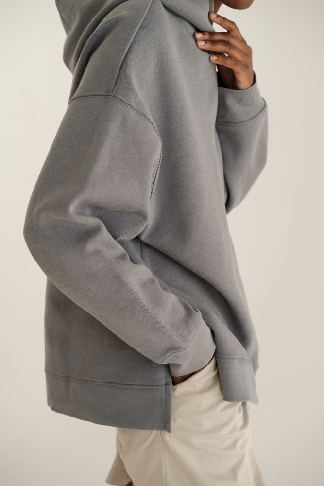 Woman in Grey Hoodie Jacket